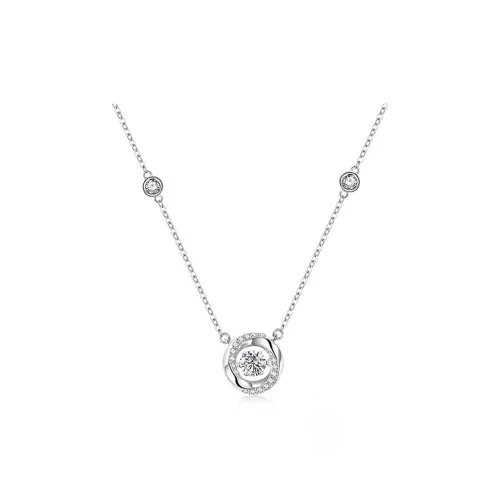 KINGFOCUS Sterling Silver Love Confession Bestie Birthday Necklace Women's
