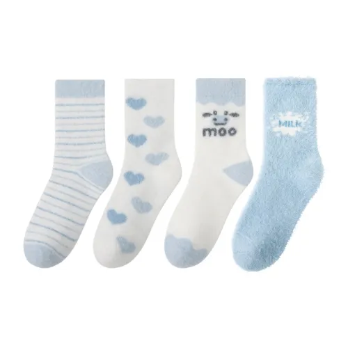 MIIOW Mid Calf Socks Women's 4 Pack