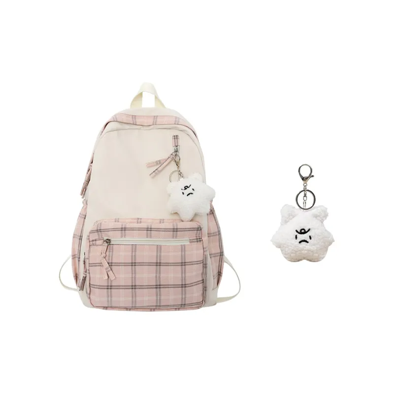 MARKANGARO Fabric Backpacks Large Size Women's Pink-0