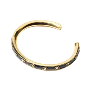 CHANEL Metal Bangles Women's Black