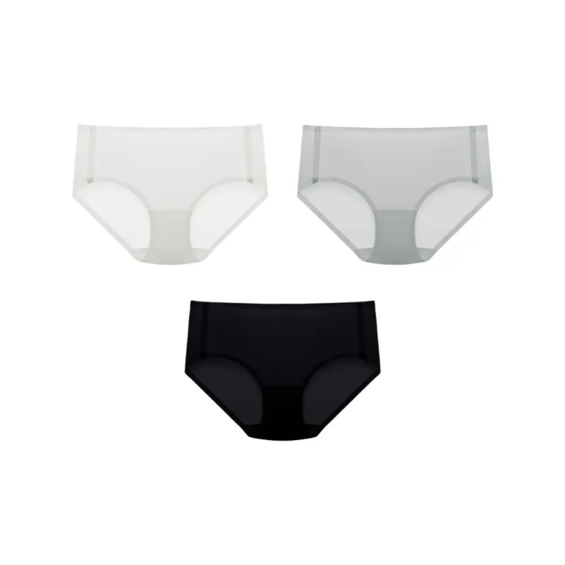 YOUNGYELL 100% Cotton Antibacterial Crotch Low Rise Underpants Women's Combo Set-0