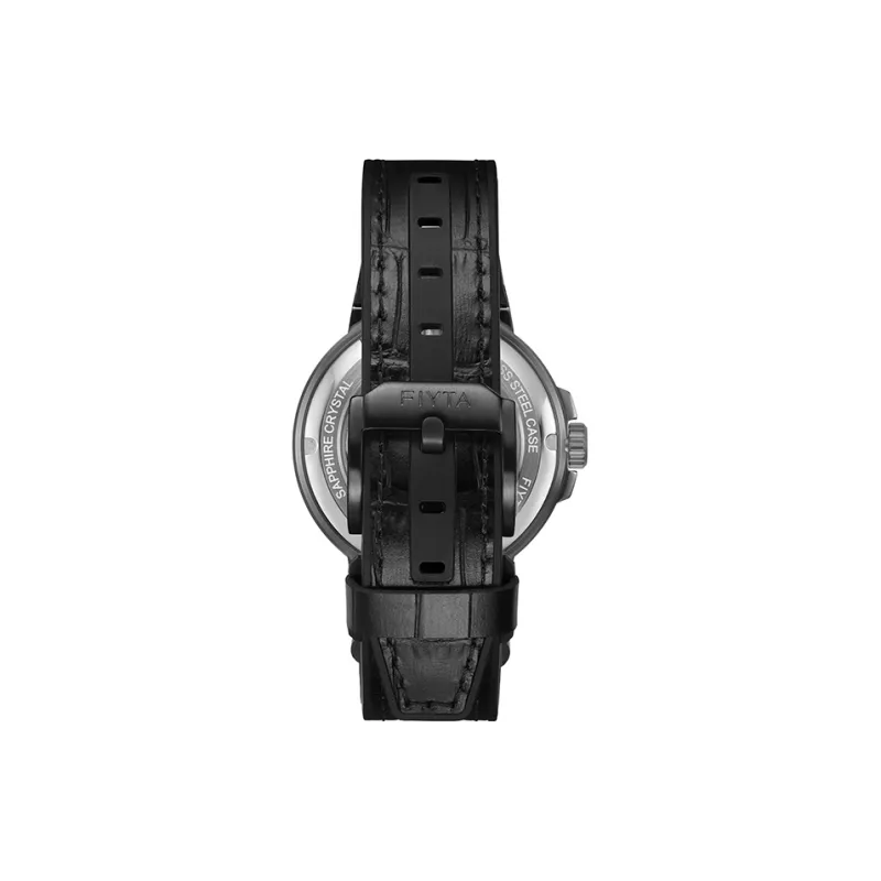 Fiyta Interstellar Series DGA35006.HHB.B Automatic Mechanical Movement Silicone Strap Watch Men's Watches Cut Out Dial-1