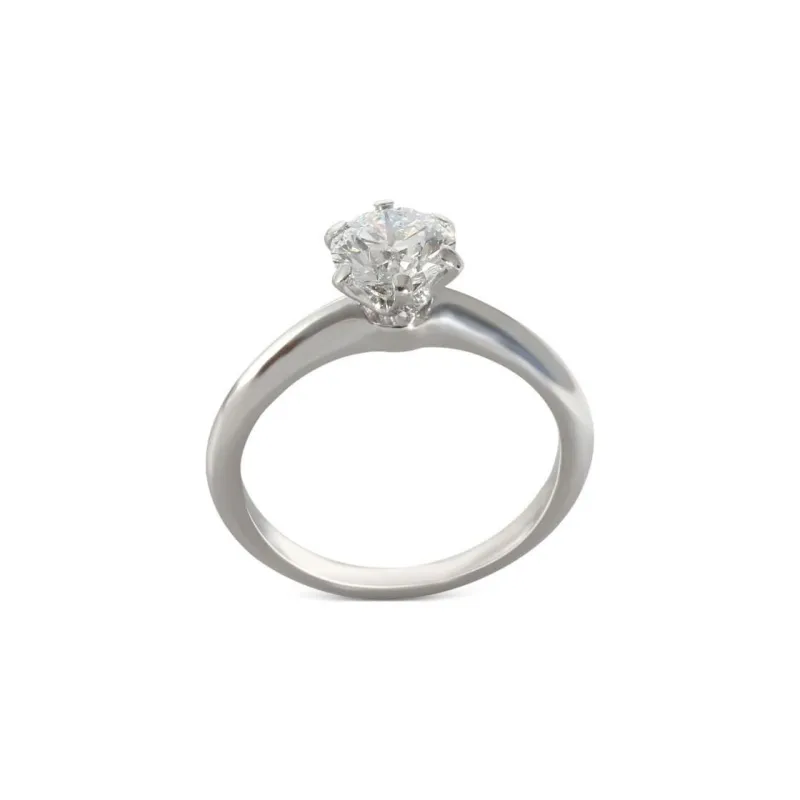 TIFFANY & CO. Pre Owned Platinum Diamond Engagement Ring-0