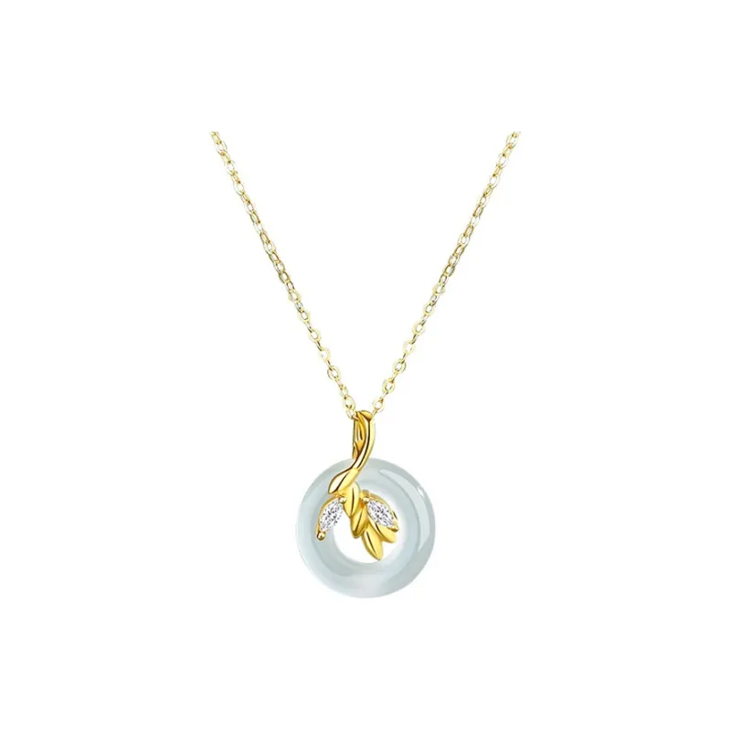 ZHONGLING Chalcedony Necklaces Women's-0