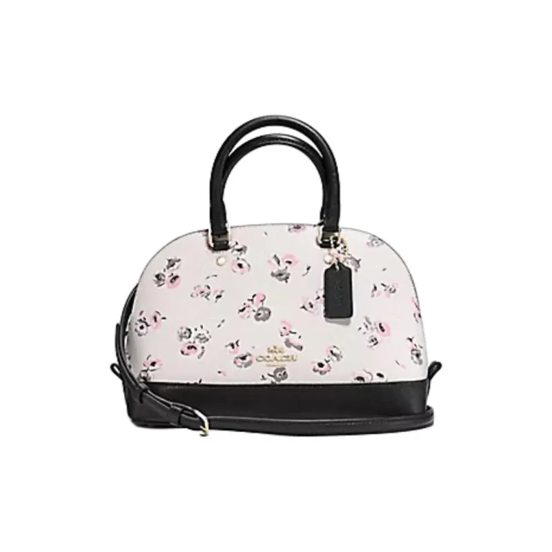 COACH Sierra Coated Canvas Dome Bag Handbag Shoulder Bag Crossbody Bag Mini Women's White Black-1