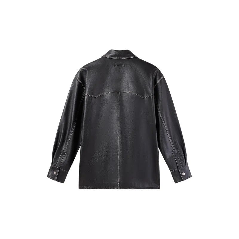 Miss Sixty Leather Jacket Women's Black-1