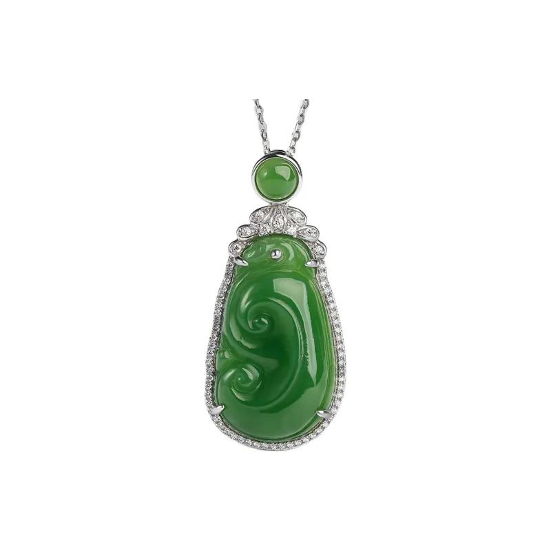 Oriental Jade Hetian Jade Necklaces Jasper Women's-0