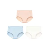 3 Pack: Skin+Blue+White[High-Rise, Waist-Cinching, 7A Grade, 100% cotton, Antibacterial Gusset]