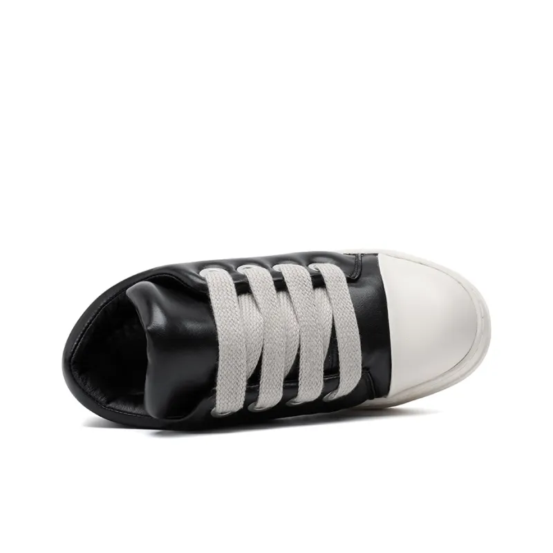 Dounkol Get Cool Abrasion Resistant Low Top Skateboard Shoes Unisex Black-2