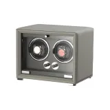 High-Quality Leather 2 Watch Slot-Wander Gray-Five Settings Automatic Shut-off-Battery Compartment