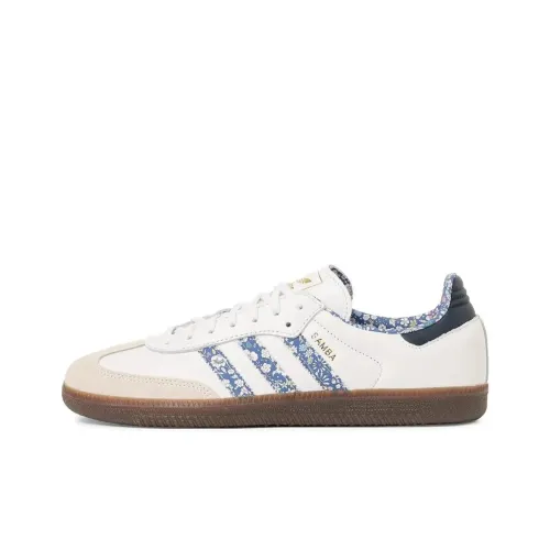 LIBERTY x Adidas Originals SAMBA OG Anti Slip Wear Resistant Low Top Skateboard Shoes Unisex White