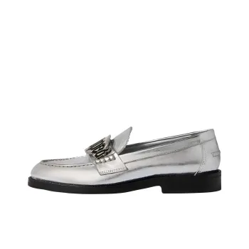 DSQUARED 2 Gothic Metallic Logo Plaque Loafers Women's