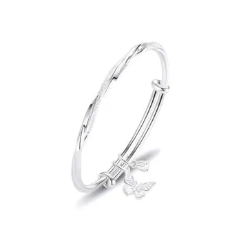 Brahmacharya S999 Fine Silver Sterling Silver Bracelets Women's