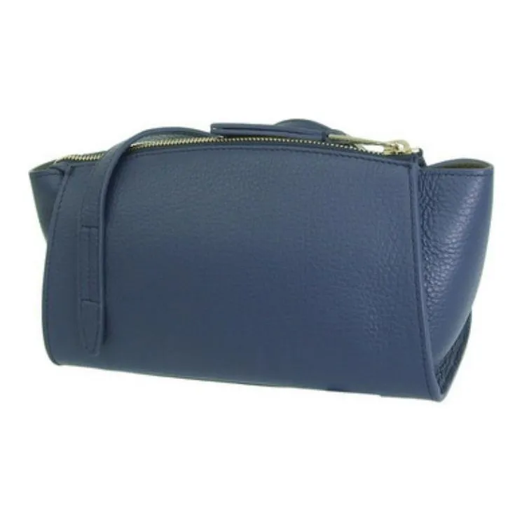 Furla Leather Shoulder Bag, Crossbody Bag Women's Blue-3