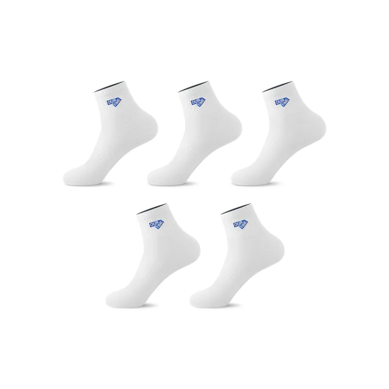H YXIANG Mid Calf Socks Men's 5 Pack-9