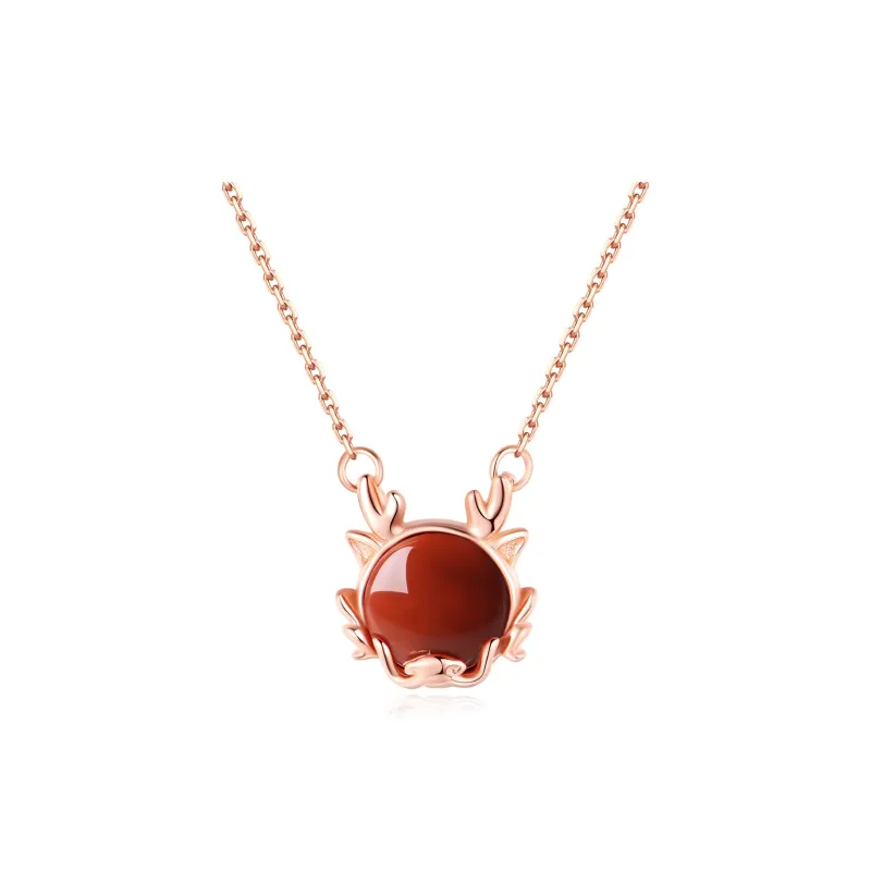 Red All Year Round Agate Necklaces Women's-0