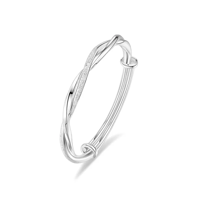 LIU GUI FU JEWELRY S999 Fine Silver Sterling Silver Bracelets Women's-0