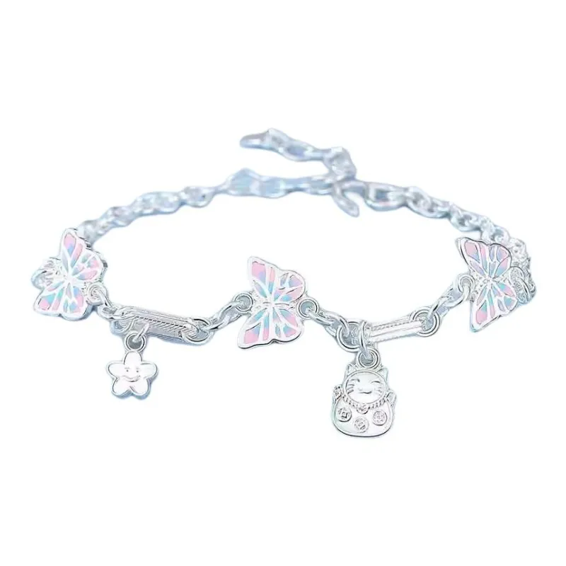 Happy Tide 999 Fine Silver Bracelets Women's-0
