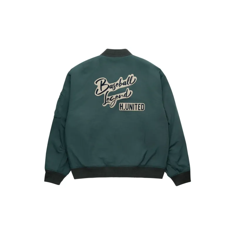 Mizuno Puffer Jacket Unisex Ball Court Green With Necklaces-2