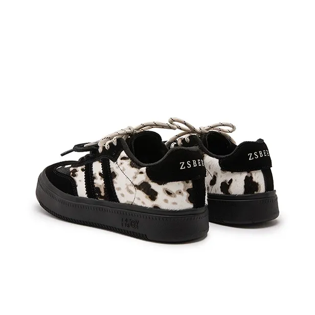 ZSBELLA Warm Anti-Slip And Wear-Resistant Low-Top Skateboard Shoes Women's-9