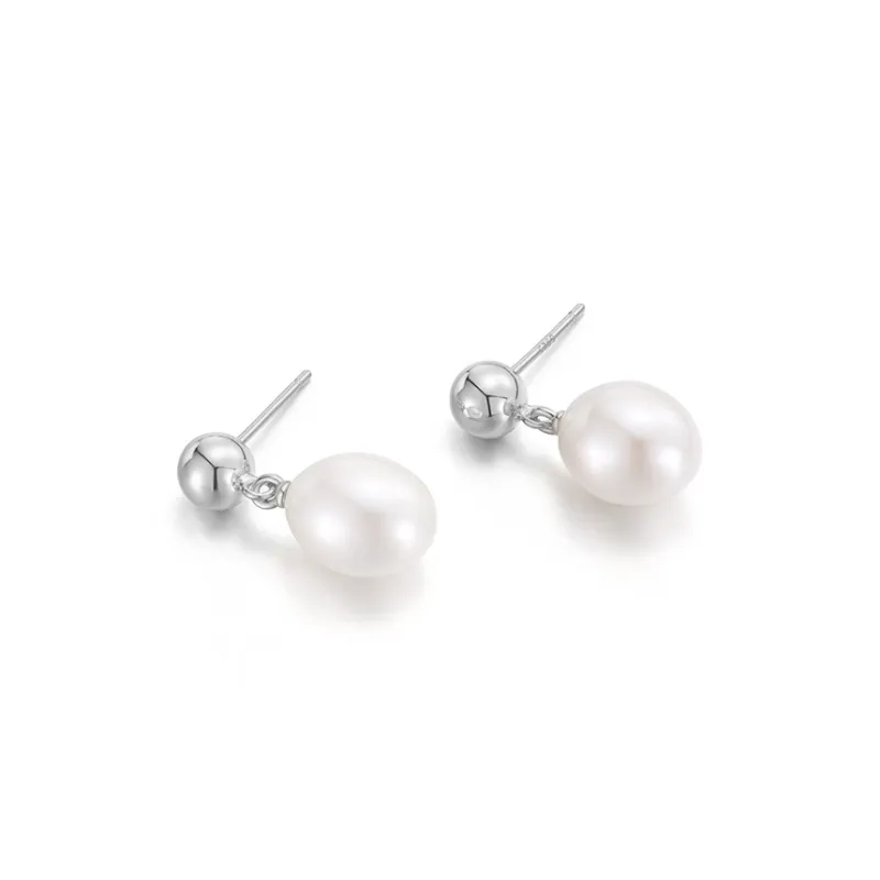 Trpopo Freshwater Pearl Earrings Women's-5