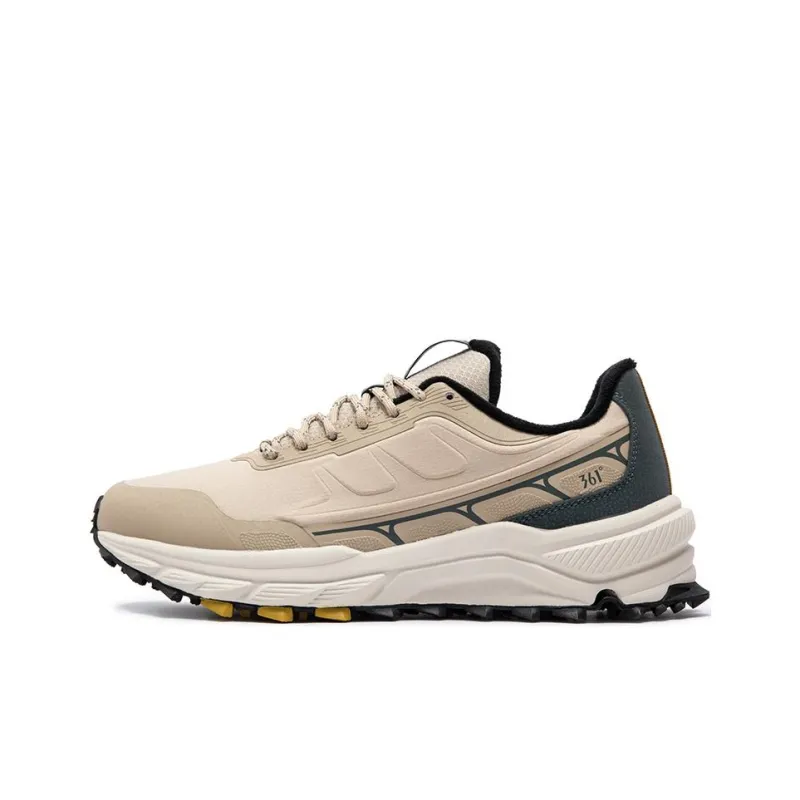 361° Rain Screen Cushioning Anti Slip And Wear Resistant Low Top Casual Running Shoes Men's Beige Gray-0