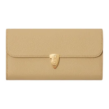 Burberry Shield Calfskin Wallet Women's Sand