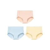3 Pack: Skin+Blue+Yellow[High-Rise, Waist-Cinching, 7A Grade, 100% cotton, Antibacterial Gusset]