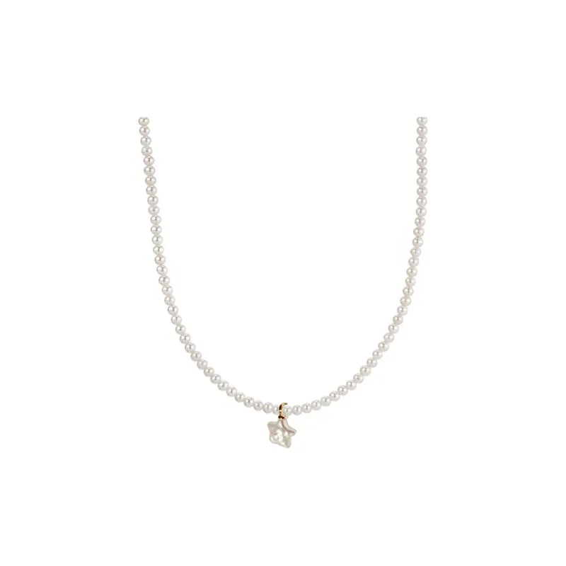 NATURALLYJOJO Faux Pearl Freshwater Pearl Zircon Necklaces Women's White-0