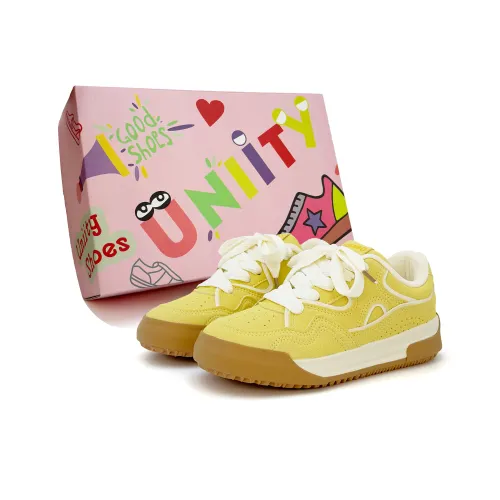 UNIITY Wear resistant And Lightweight Low Top Skateboard Shoes Women's Yellow Box Included