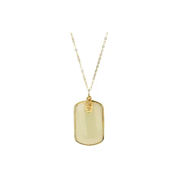 CHINA GOLD Hetian Jade Necklaces White Jade/Pale Greenish White Jade Women's
