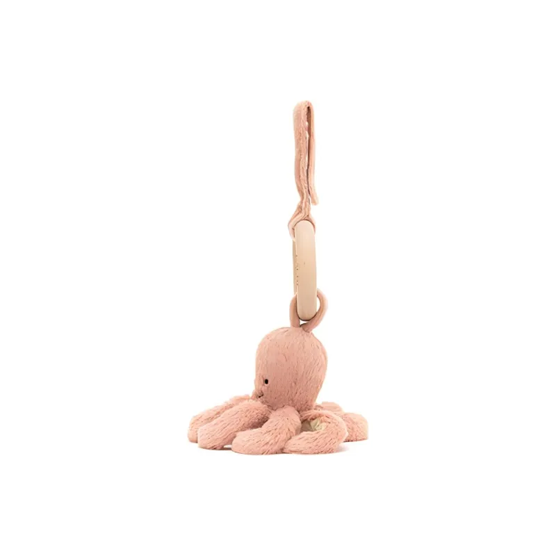 JELLYCAT Ocean Series Animal Odell Octopus Wooden Ring Dolls Plush Doll 21cm Height-2