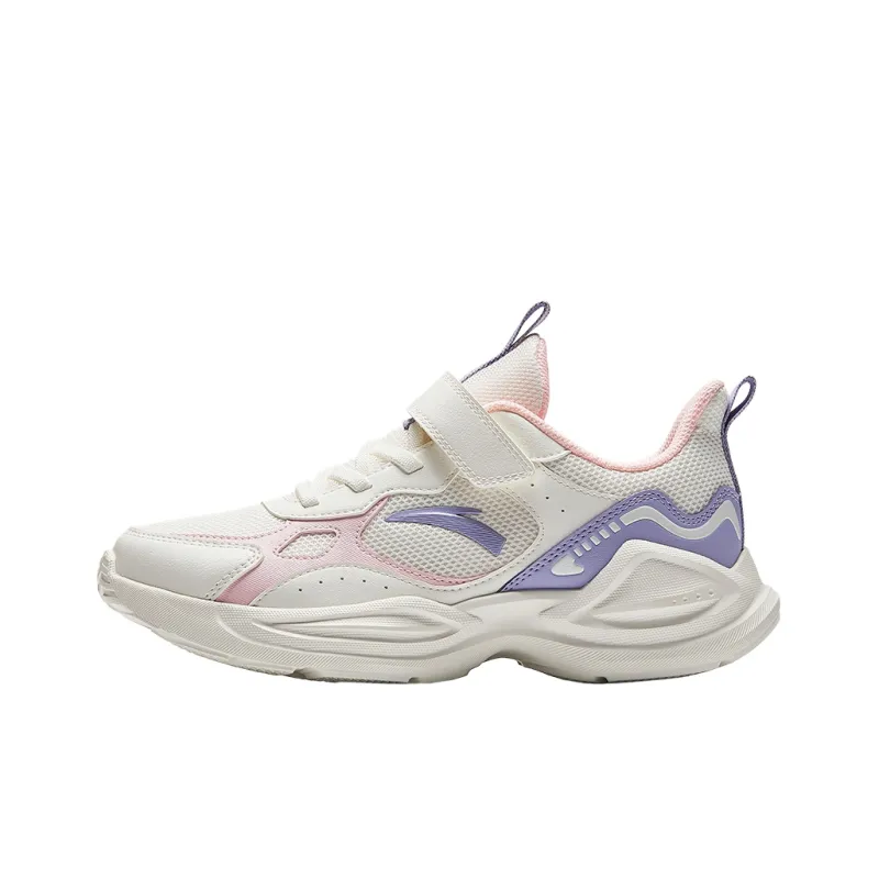 Antakids Lightweight Cushioning Low Top Kids' Running Shoes White Pink Purple Teenagers-0