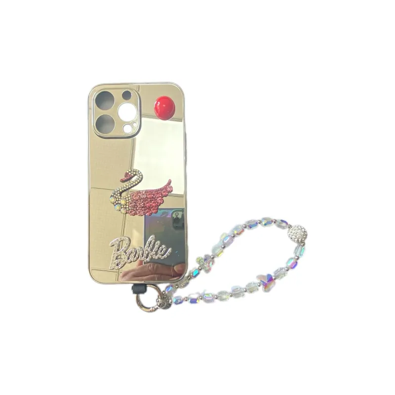 CORBELLATI ABS+PC Material Shiwalo Mirror Finish Swan Phone Cases Compatible With Apple IPhone 12/13/14/15/16/Pro/Mac-15