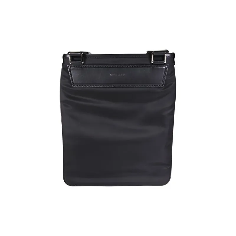 VERSACE Cow Leather Messenger Bag Crossbody Bags Men's Black-1