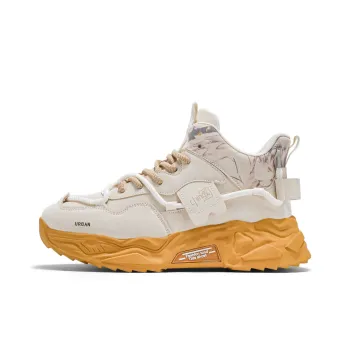 URBAN AUTHENTIC Chunky Sneakers Men High Top Beige Yellow/Khaki/Black