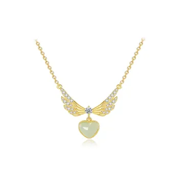NAME.S Hetian Jade Necklaces Pale Greenish White Jade Women's