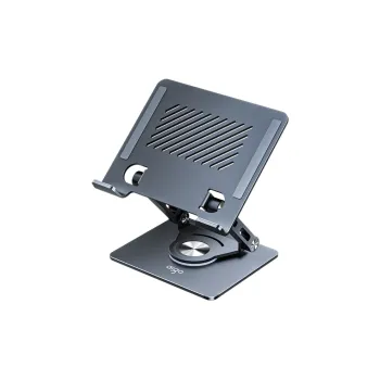AIGO M22 Tablet Stand IPad Desktop Foldable 360 Rotating Binge-Watching Portable Metal Stand For Lazy People All