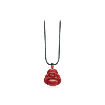 CANHUI Cinnabar Buddha Necklace Women's