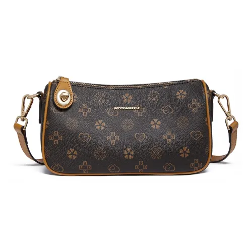 RED DRAGONFLY PVC Pillow Shoulder Crossbody Bag Regular Women's Coffee