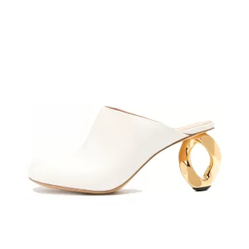 JW Anderson 75mm Chain-heel Leather Mules