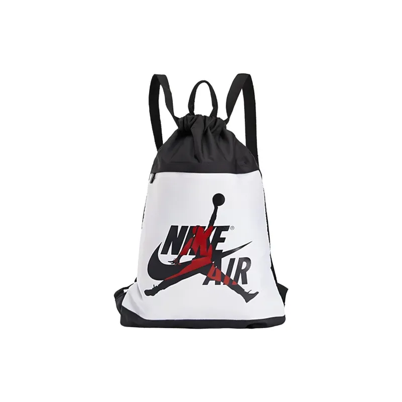 Jordan Polyester Backpack Regular Unisex Black White-0