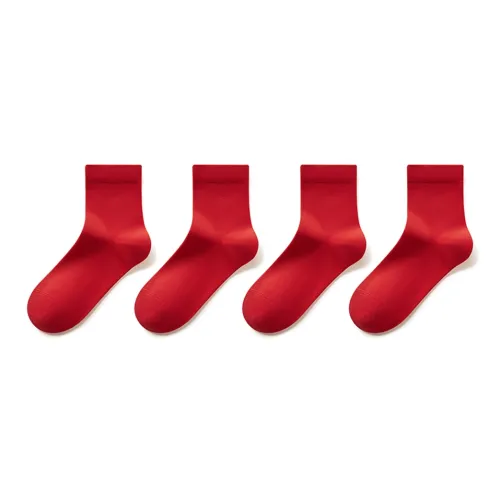 YOUKESHU Mid Calf Socks Women's 4 Pack