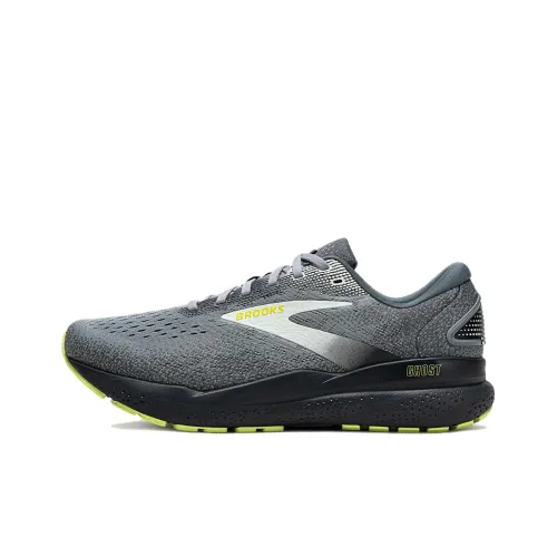 Brooks Ghost 16 Anti Slip Wear Resistant Low Top Running Shoes Men's Gray Green