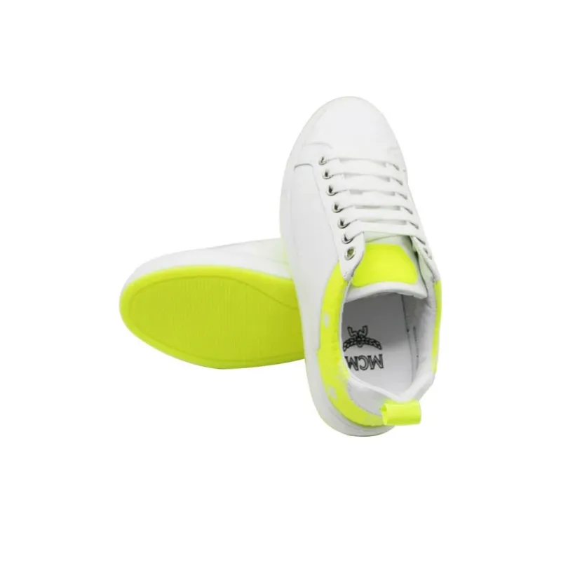 MCM Low Top Skateboard Shoes Women's White-3