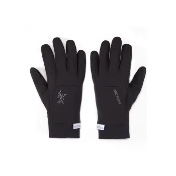 Arcteryx Soft Shell Fabric Gloves Unisex Black