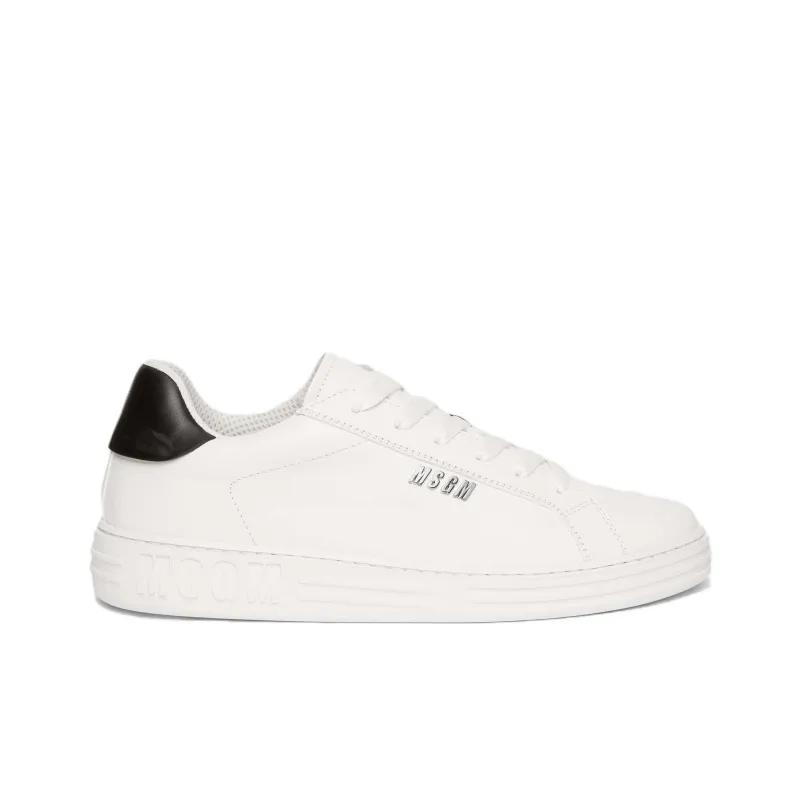 MSGM RCK Low Top Skateboard Shoes Men's White-1