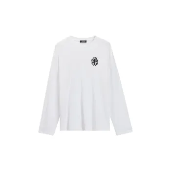 Ed Hardy T Shirt Men's White Comes With Saint Laurent Black Opium Fragrance Pendant