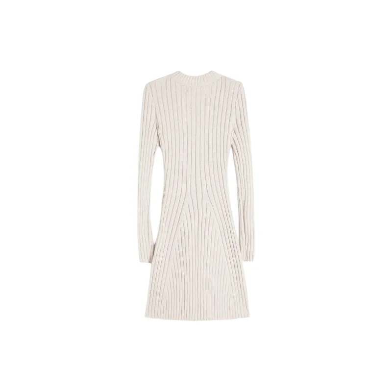 Hollister Long-Sleeved Dresses Women's White-1