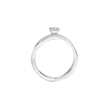 De Beers Platinum Infinity Solitaire Diamond Ring